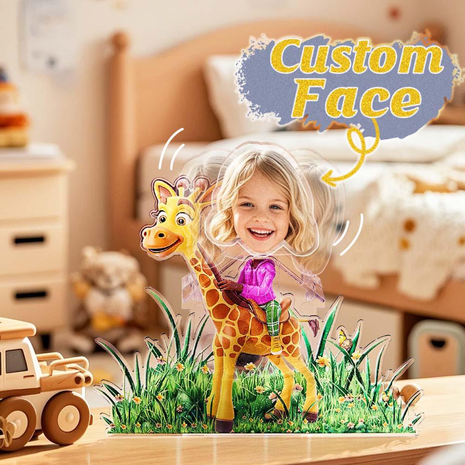 Custom face cute girl head wobbling Custom face cute girl head wobbling gift toy