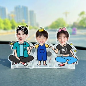 custom family bobblehead standee — personalized shaking head keepsake for families with kids